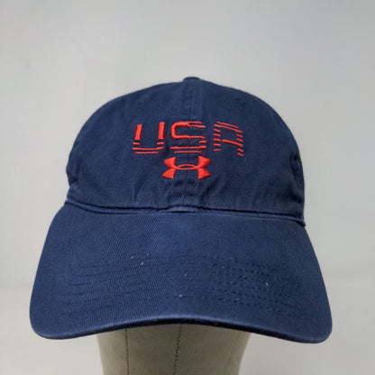 Under Armour Men's Slideback Hat Blue OSFA Embroidered USA Logo Patriotic