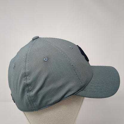 Live Lucky Fitted Hat Gray S/M Embroidered Vented Holes 6 Panel Black Clover
