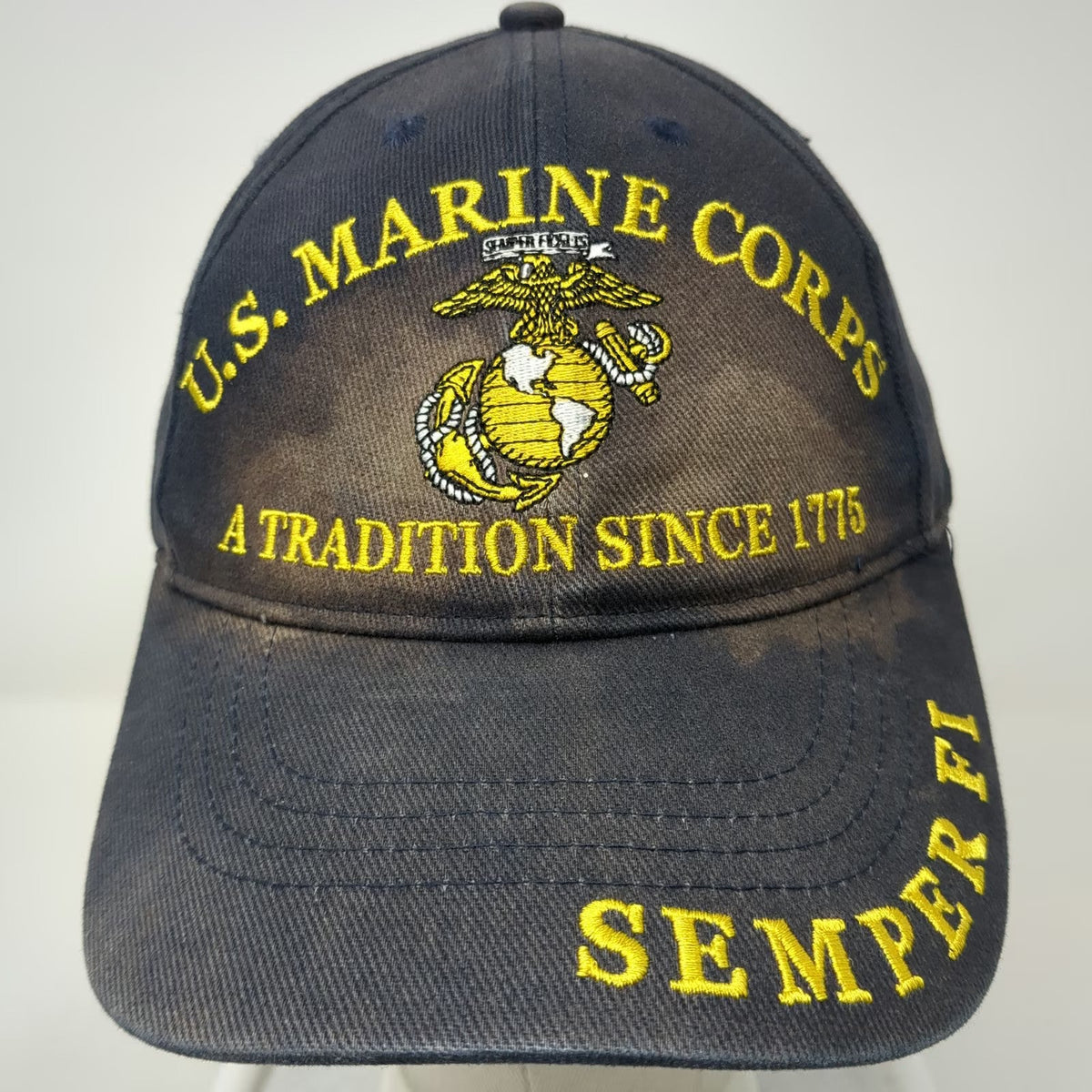 US Marine Corps Blue OSFM Baseball Cap EGA Semper Fi USMC Always a Marine Hat