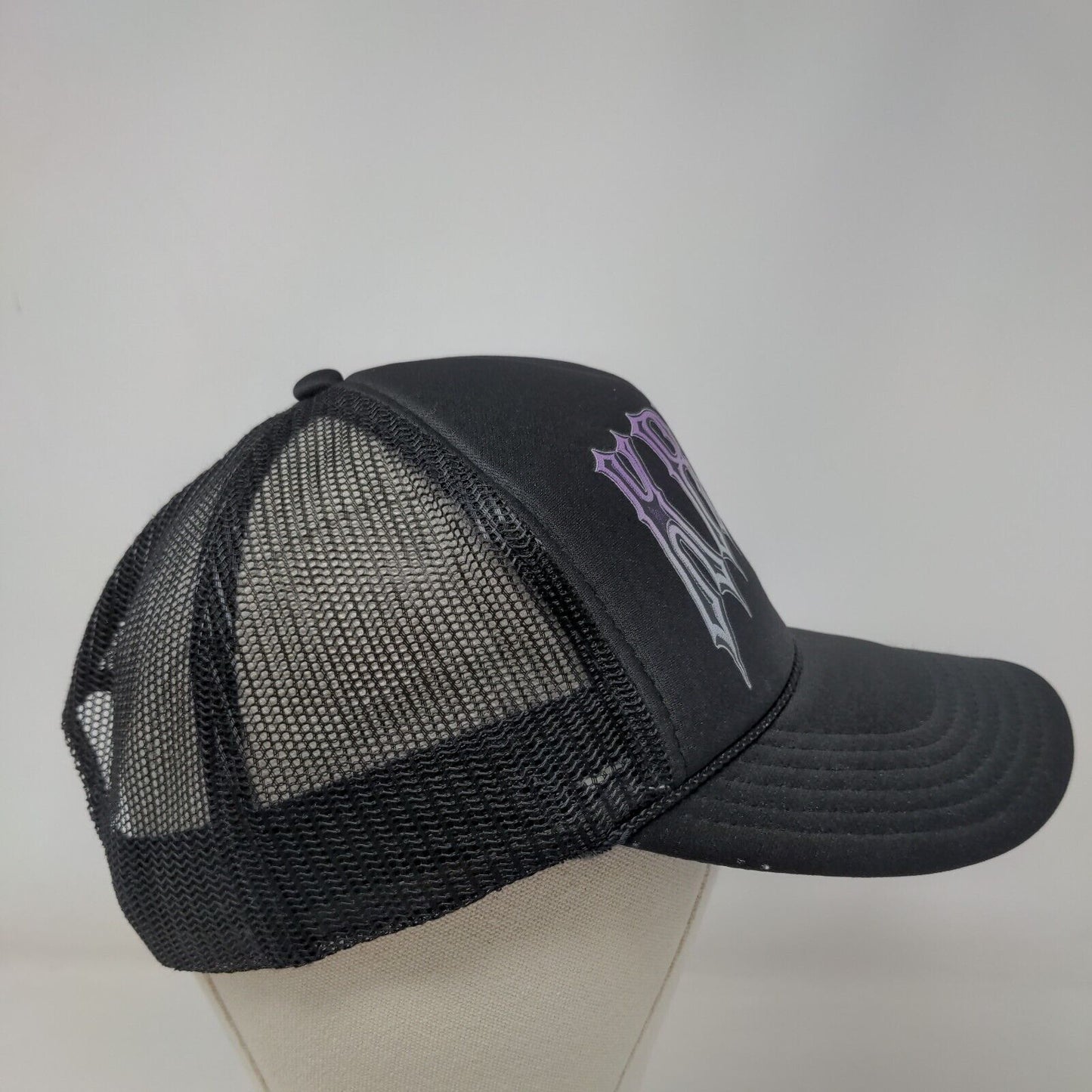 Kreep Snapback Mesh Back Rope Trucker Hat Black OSFM Adjustable Otto