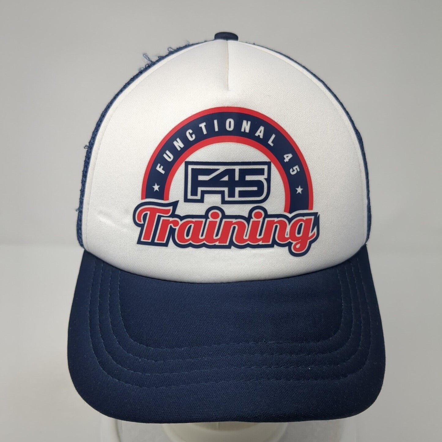 Functional 45 F45 Training Snapback Trucker Hat Blue One Size Mesh Back