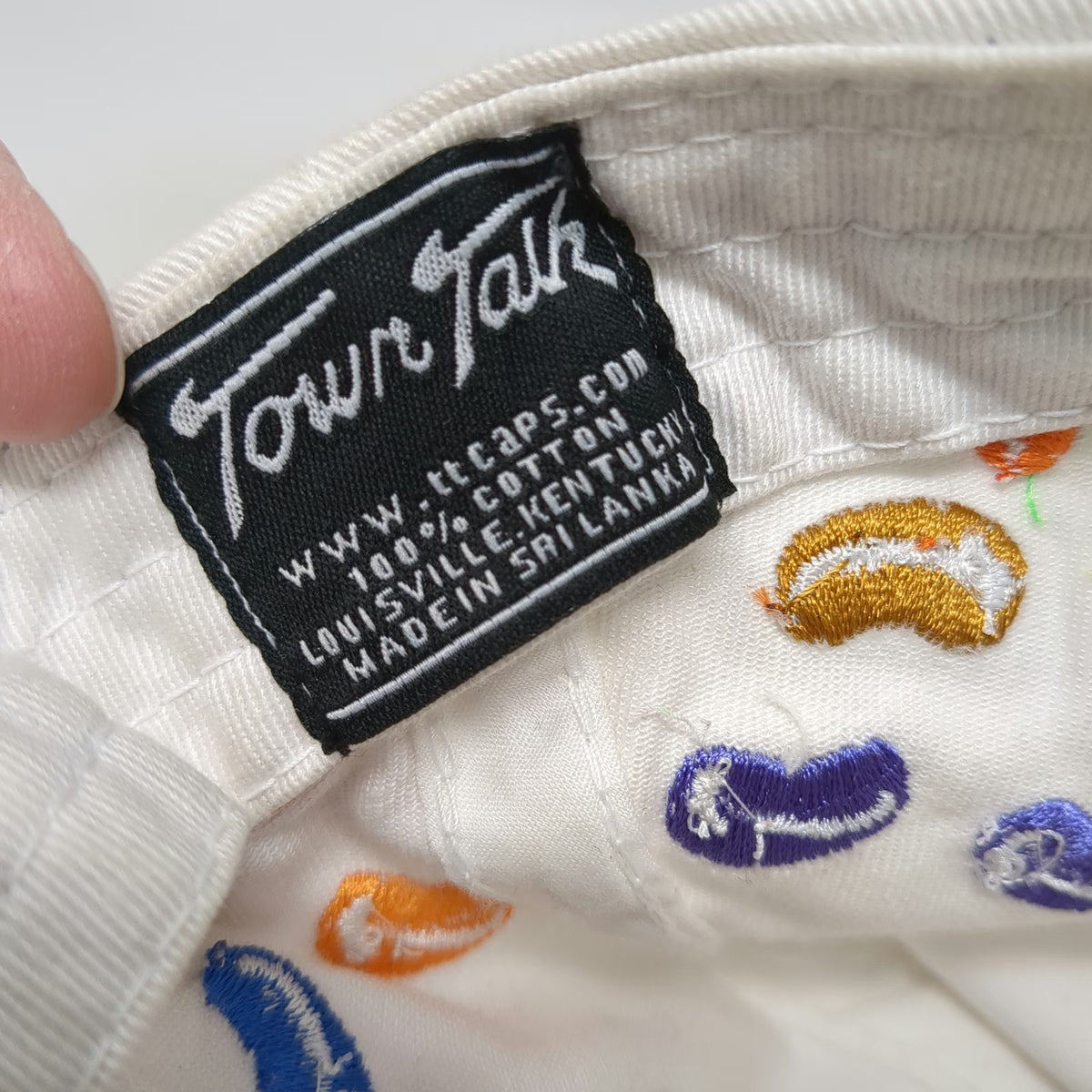 Town Talk Jelly Belly Baseball Cap White One Size Jelly Bean Embroidered Hat
