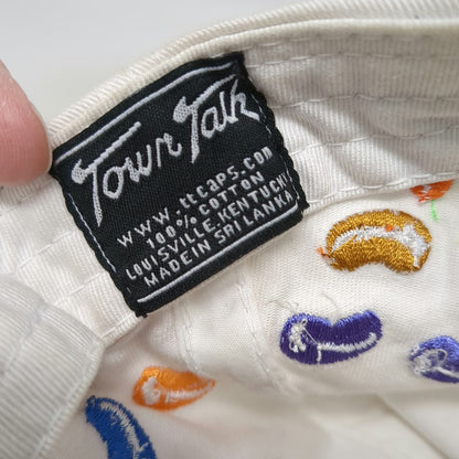 Town Talk Jelly Belly Baseball Cap White One Size Jelly Bean Embroidered Hat
