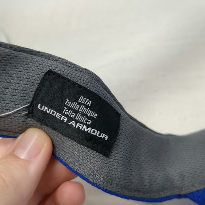 Under Armour Visor Blue One Size Adjustable Strapback Embroidered Logo Sport Hat
