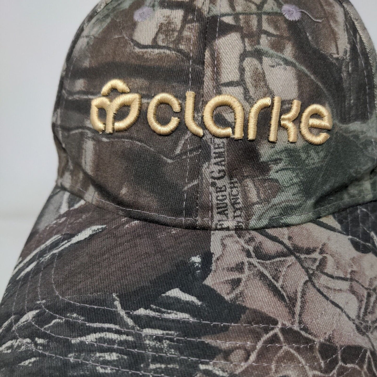 Clarke Strapback Hat Camouflage One Size Embroidered Adjustable
