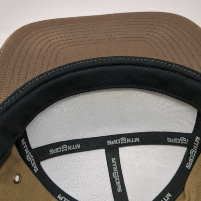 MTN OPS 5 Panel Green Brown One Size Camo Snapback Hat Deer Antlers Hunting