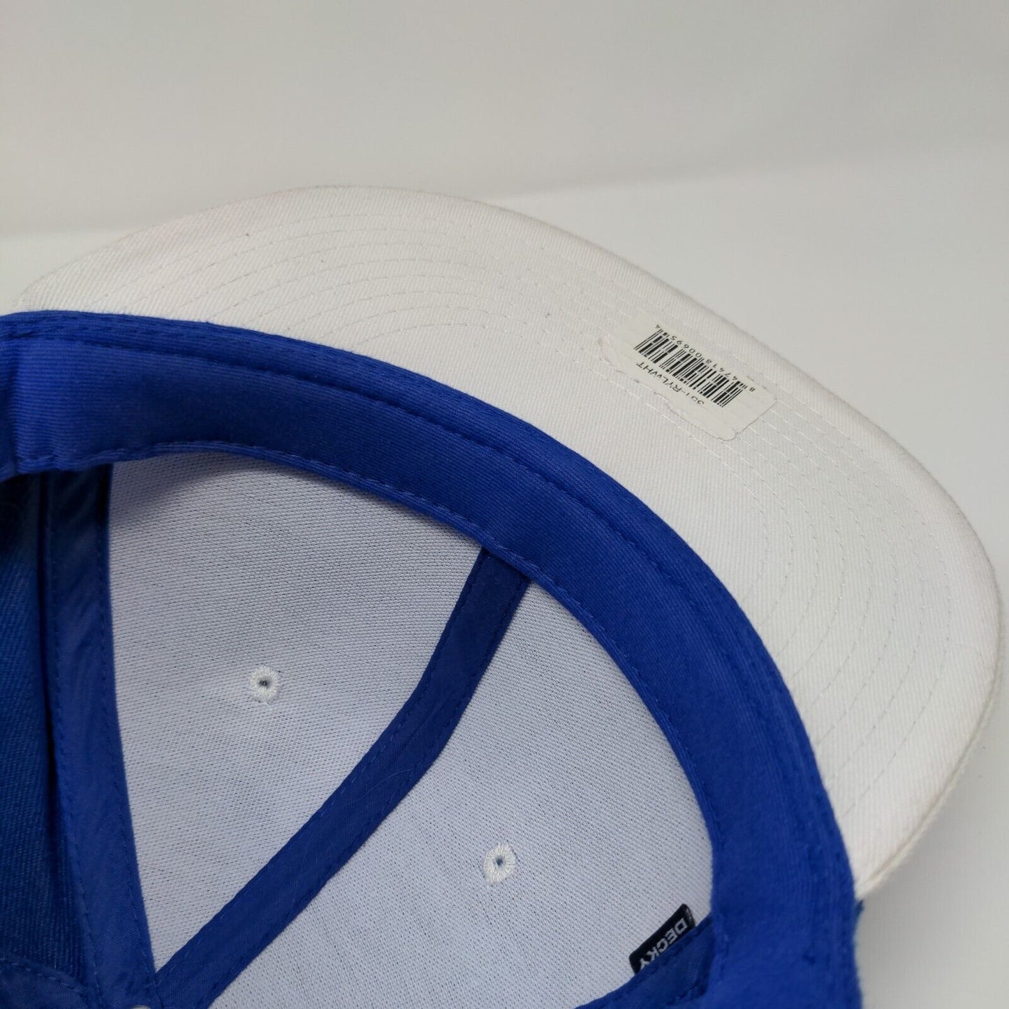 Unbranded Snapback Hat Blue OSFM Adjustable Vented Holes 6 Panel Blank Acrylic