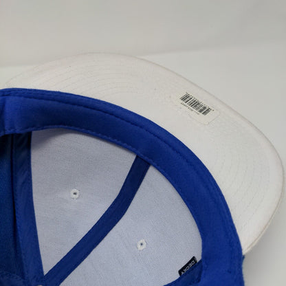 Unbranded Snapback Hat Blue OSFM Adjustable Vented Holes 6 Panel Blank Acrylic