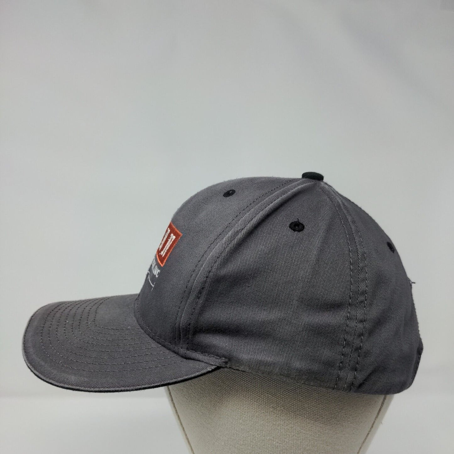 FLYNN Construction Inc. Strapback Hat Gray OS Adjustable Embroidered Cotton