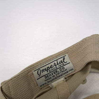 Imperial Strapback Hat Tan One Size Adjustable Embroidered 6 Panel