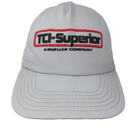 TCI-Superior A Mueller Company Snapback Mesh Back Trucker Hat Gray One Size