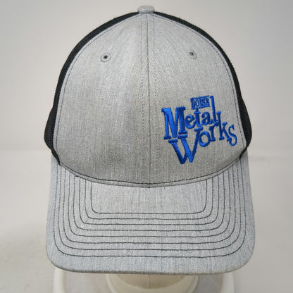 Richardson Trucker Hat Gray Black One Size Boise Metal Works Mesh Snapback