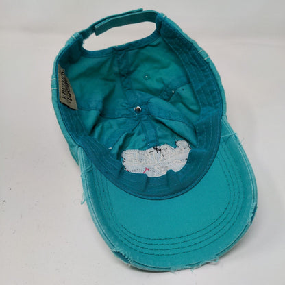 KB Ethos Men's Strapback Hat Green Blue Adjustable Lake Life Logo Distressed