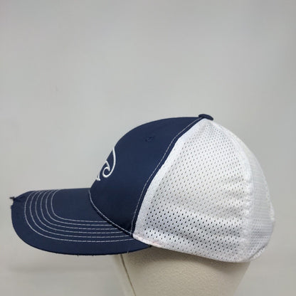Costa Del Mar Strapback Hat Blue One Size Embroidered 6 Panel Colorblock