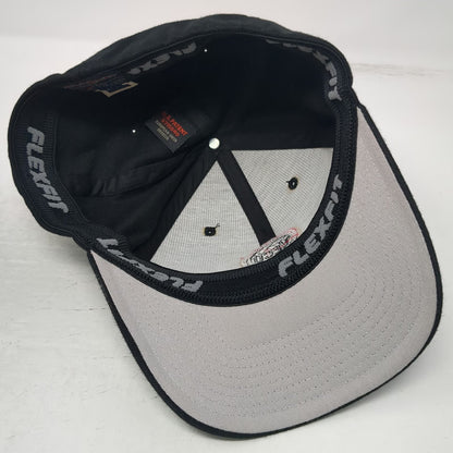 Flexfit Baseball Cap Black XL VECO Alaska Oil Field Services Fitted Hat Logo