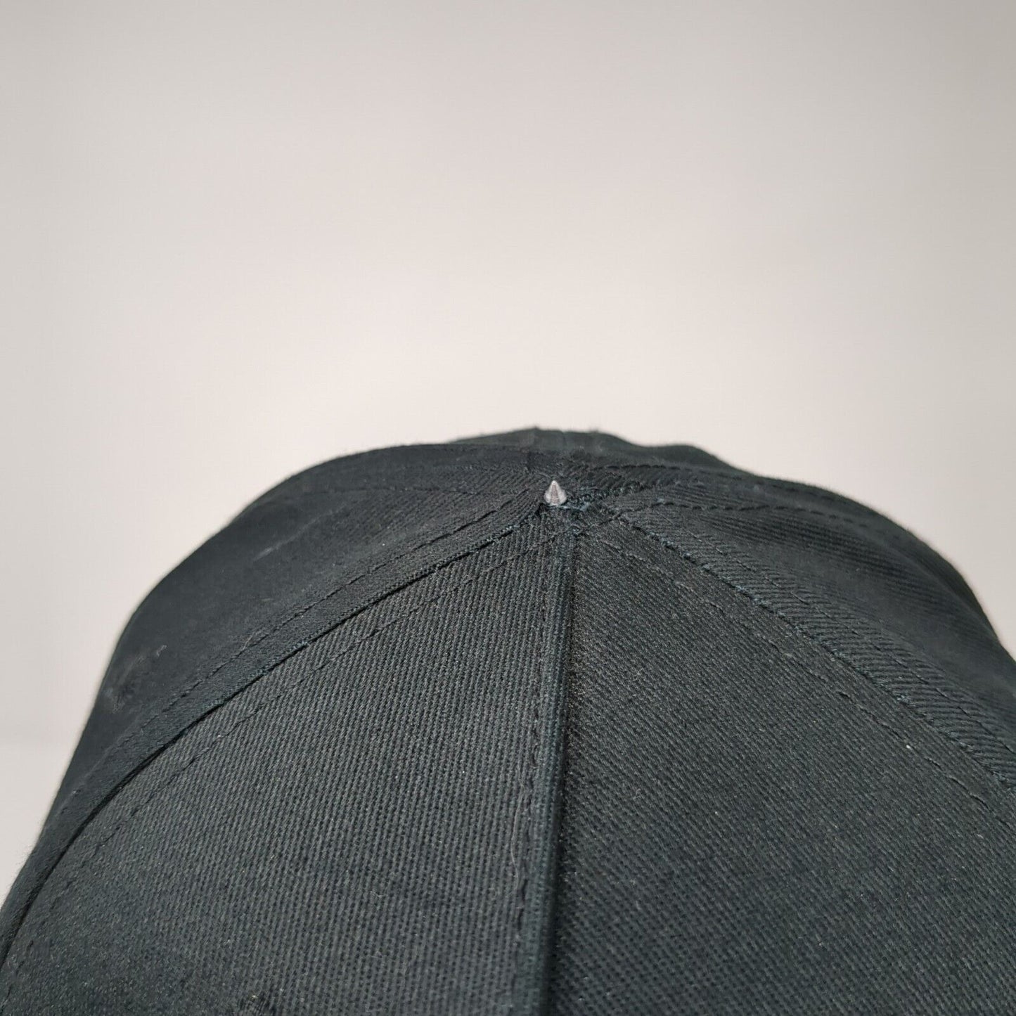 Official Snapback Hat Black One Size Adjustable Vented Holes 6 Panel
