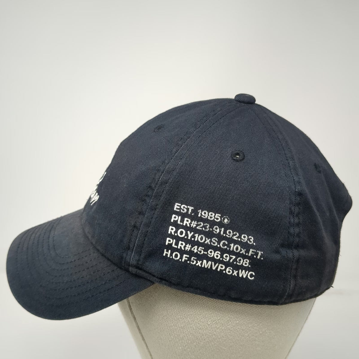 Jordan Brand Baseball Cap Black White One Size Air Jordan Career Stats Logo Hat