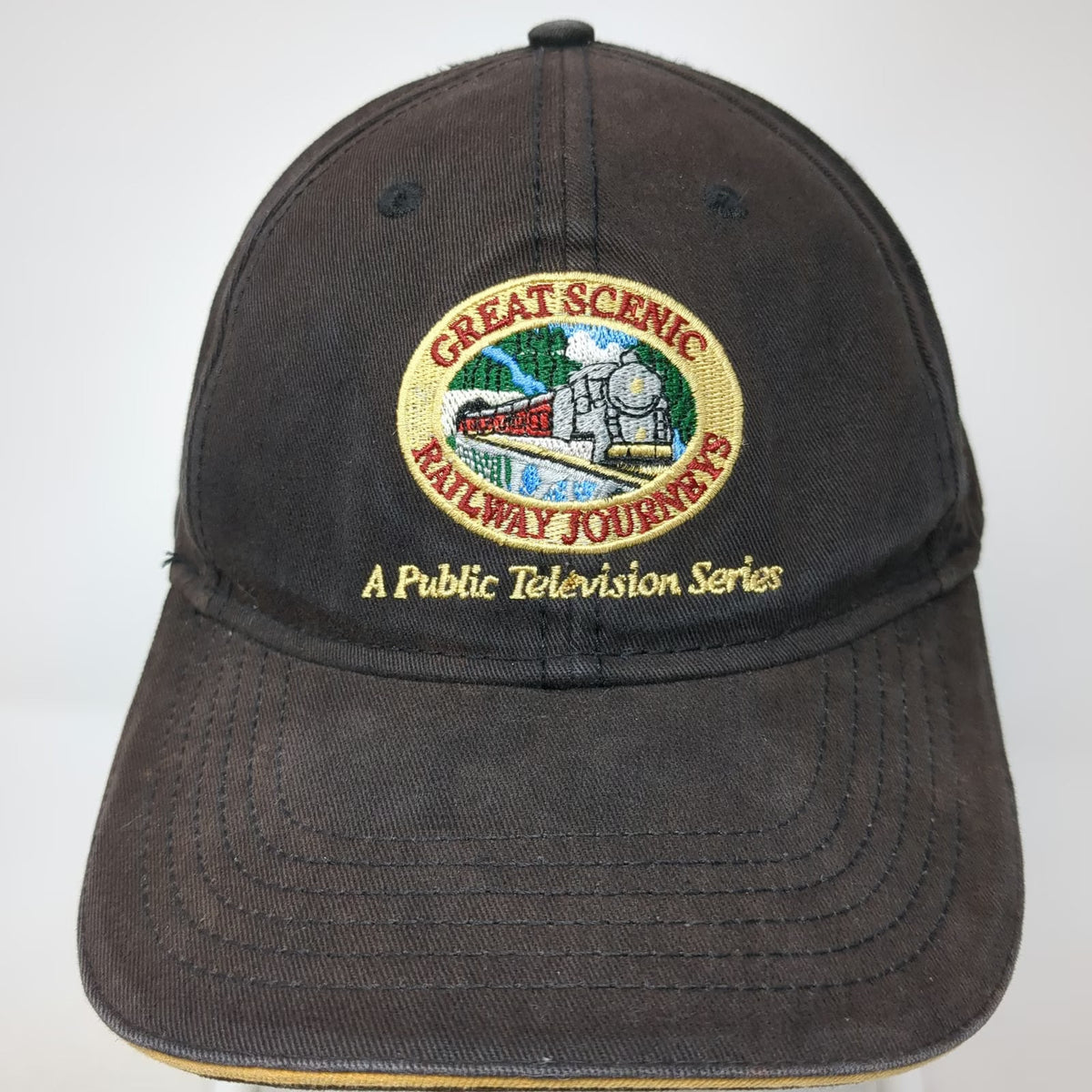 Black Baseball Cap One Size Great Scenic Railway Journeys Public Television Hat