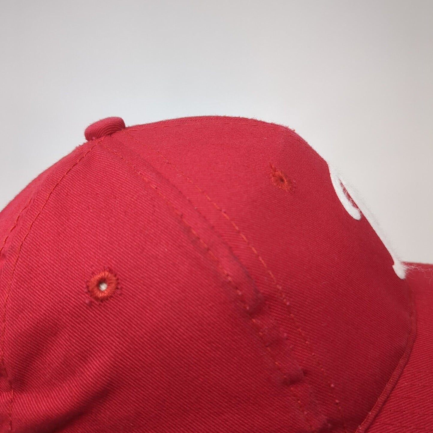 Letter P Strapback Hat Red One Size Adjustable 6 Panel Outdoor Cap