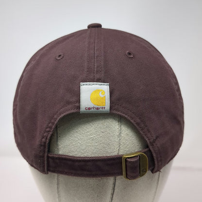 Carhartt Baseball Cap Red One Size Script Logo Canvas Slideback Workwear Hat