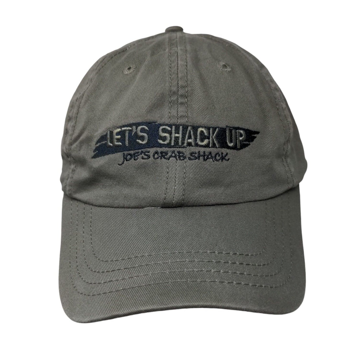 Let's Shack Up Slideback Hat Grayish-Brown OSFA Solid Joe's Crab Shack