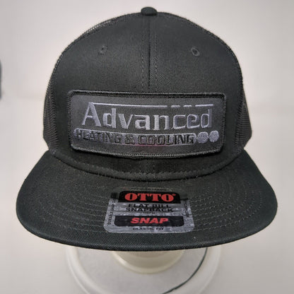 Advanced Heating & Cooling Snapback Trucker Hat Black OSFM Flat Bill