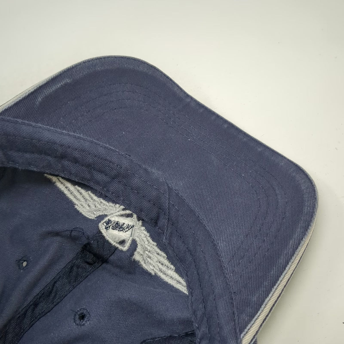 AOPA Baseball Cap Blue One Size Embroidered Logo Fly Brim Slideback Cotton hat