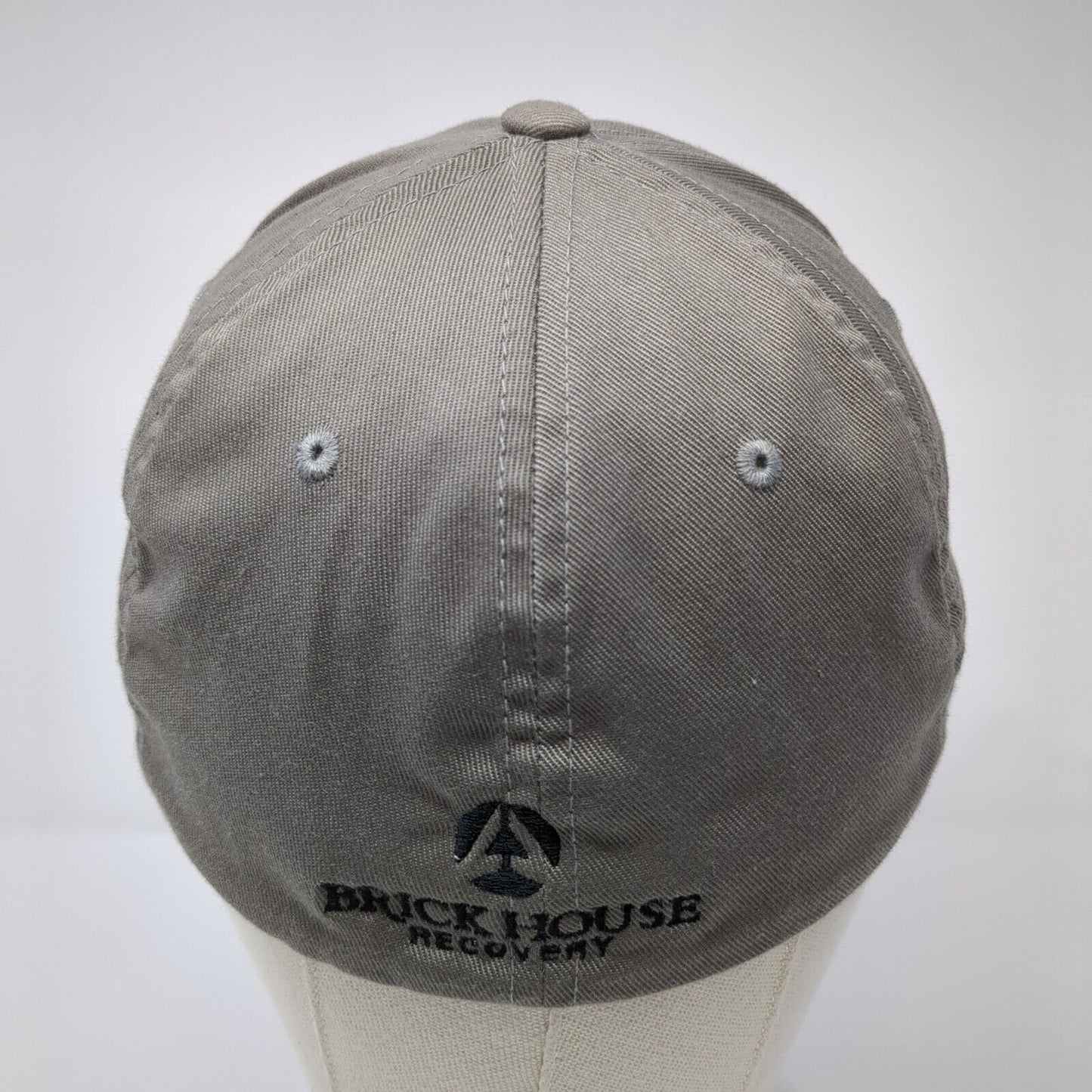 Brick House Recovery Fitted Hat Gray S/M Embroidered Flexfit Yupoong