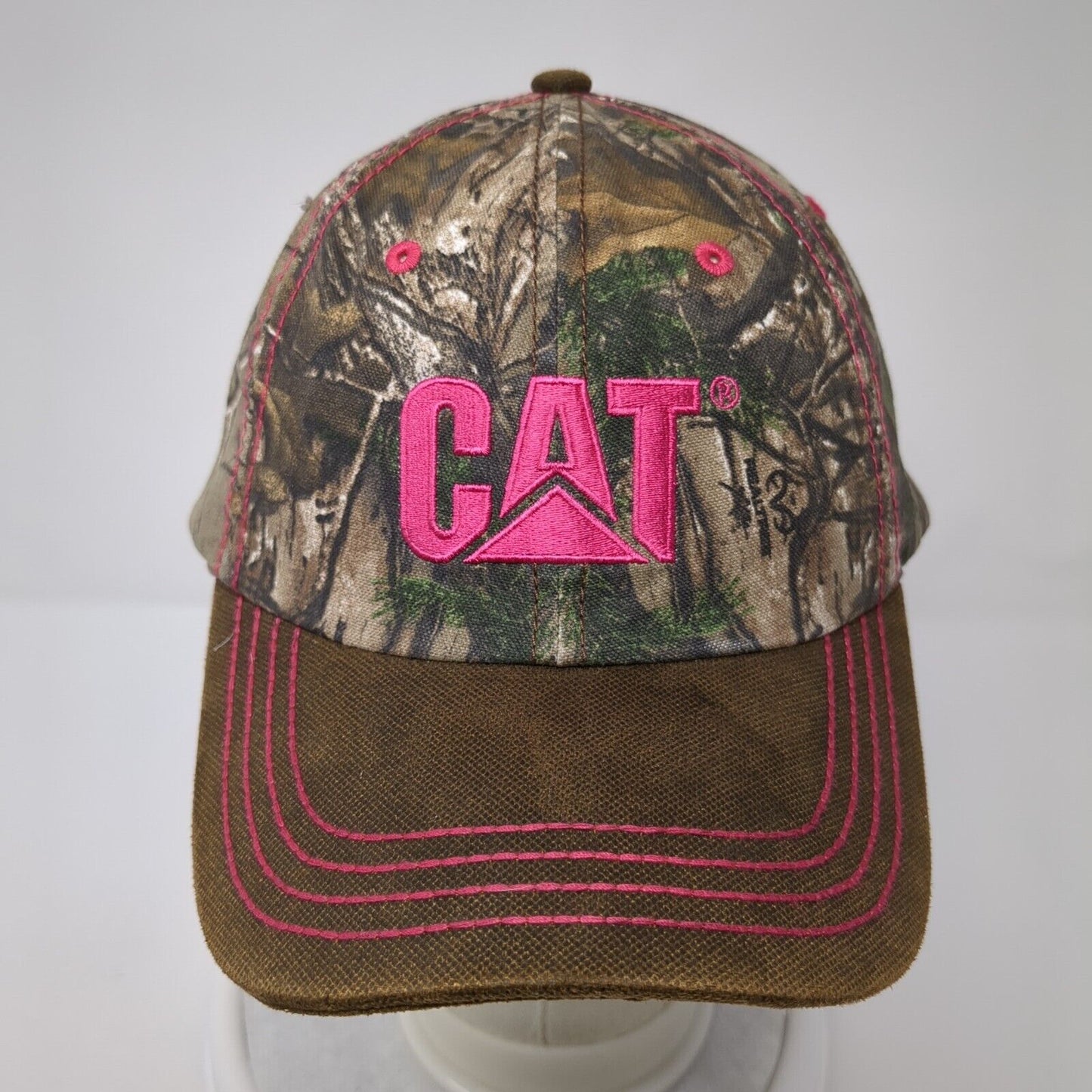 CAT Strapback Hat Camouflage One Size Adjustable Embroidered 6 Panel Realtree