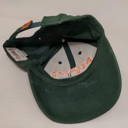 Miami University Hurricanes Strapback Hat Green OSFA Captivating Headwear NCAA