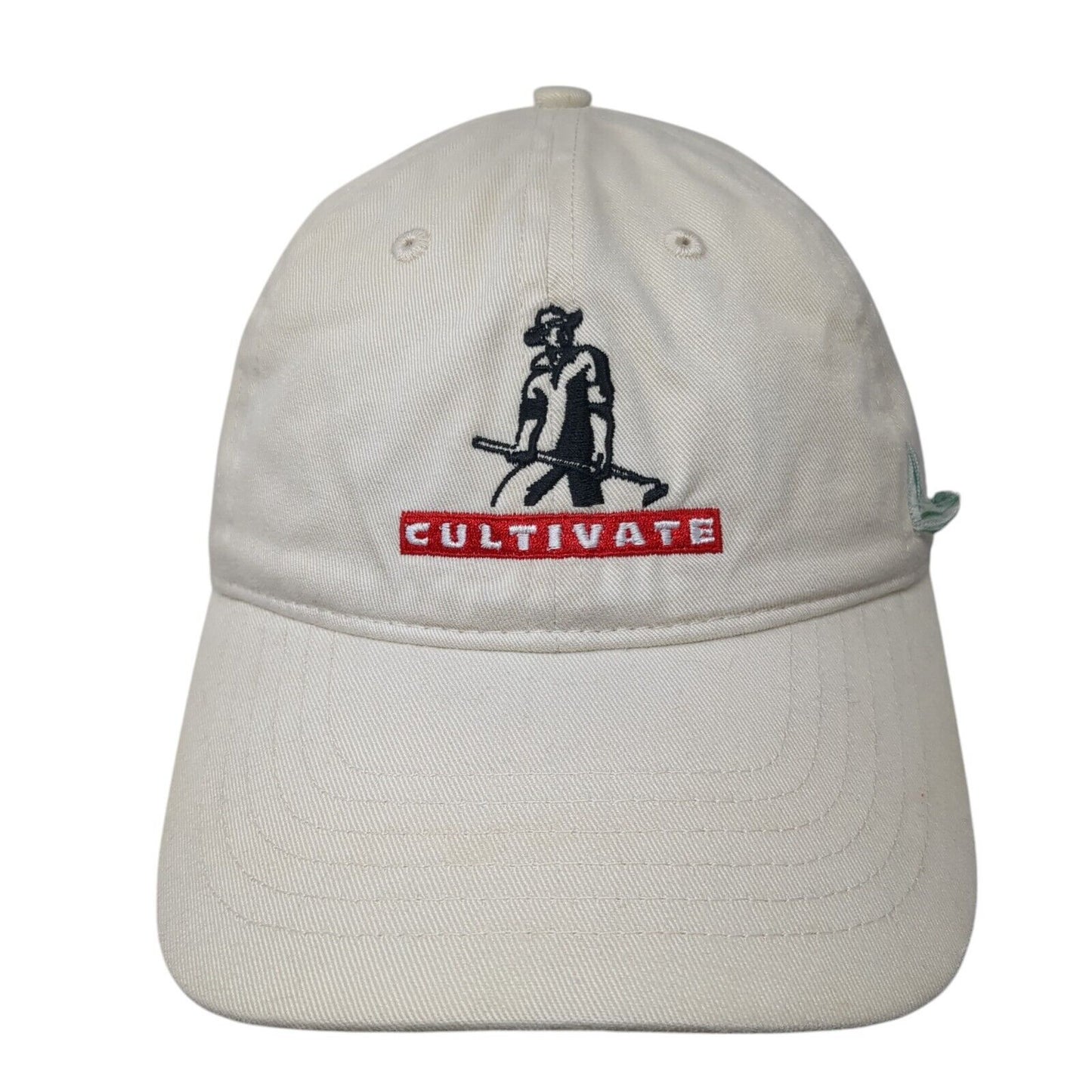 Cultivate Est. 1998 Strapback Hat Tan One Size Adjustable Embroidered Organic