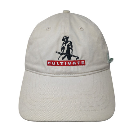 Cultivate Est. 1998 Strapback Hat Tan One Size Adjustable Embroidered Organic