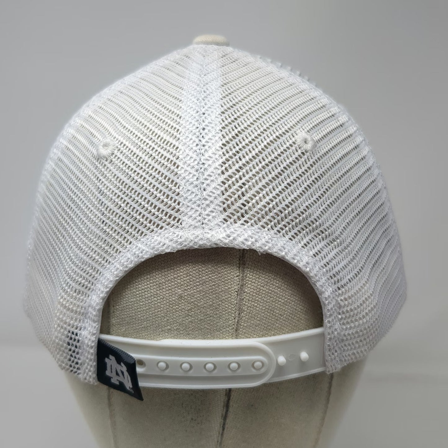 Notre Dame NCAA Top of the World White Blue Gray Black Trucker Hat One Size Mesh
