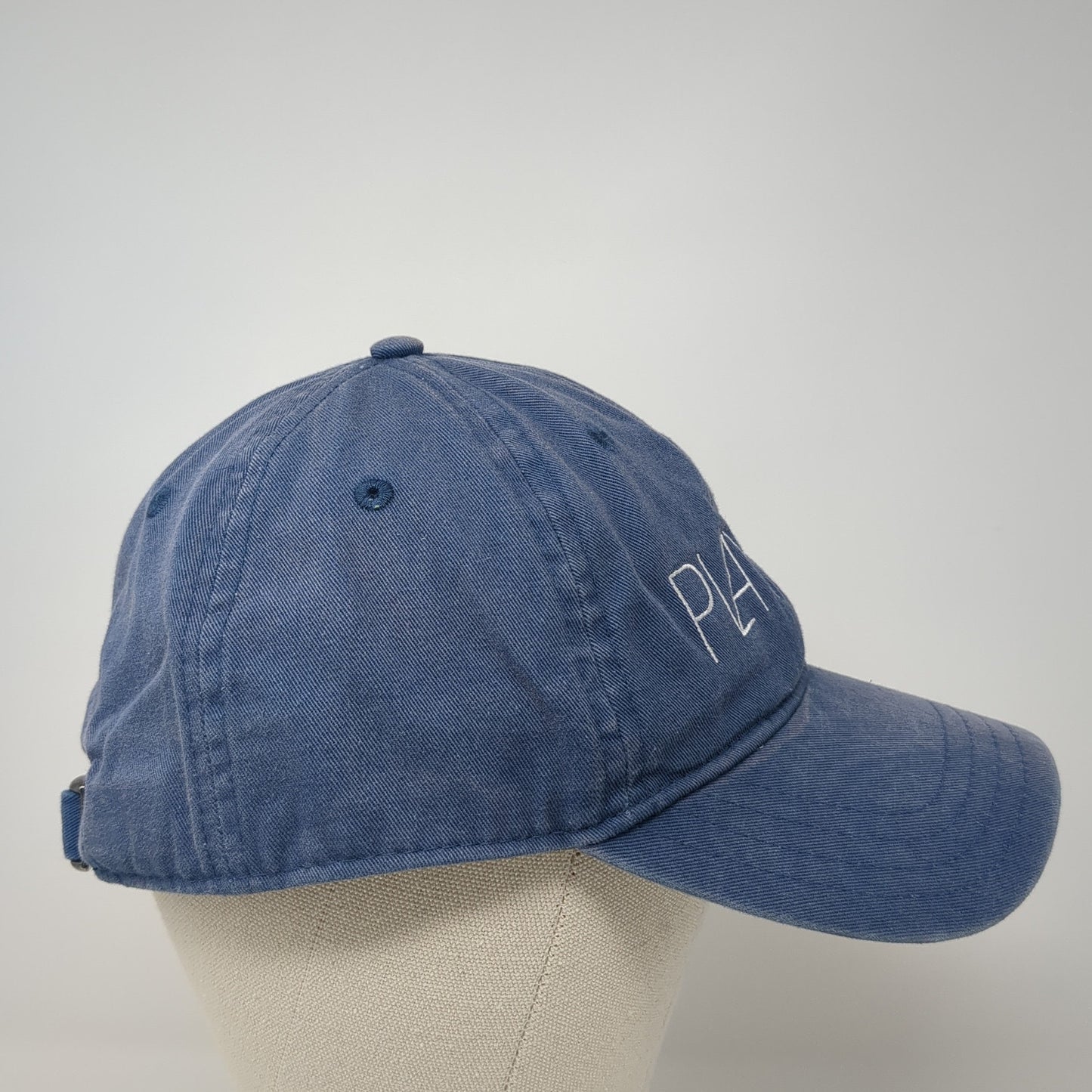Player Slideback Baseball Cap Blue One Size Adjustable Embroidered Denim