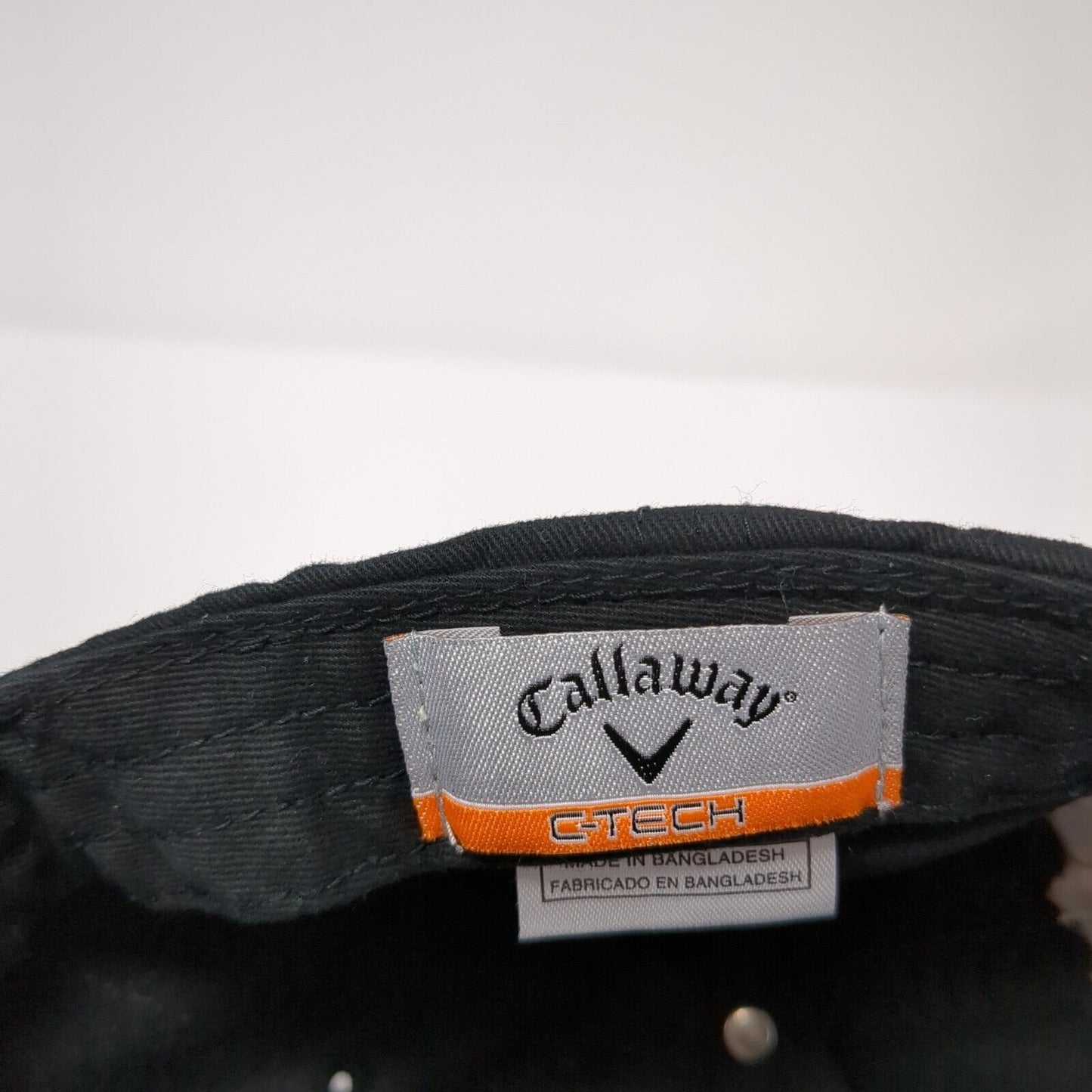 Timken Slideback Hat Black One Size Adjustable Callaway C-Tech 6 Panel