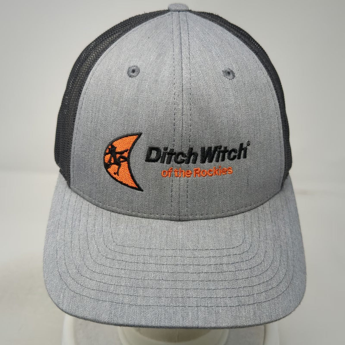 Richardson Trucker Hat Gray L Ditch Witch of the Rockies Mesh Snapback Black