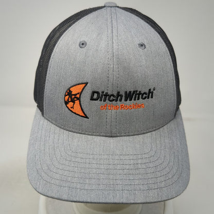 Richardson Trucker Hat Gray L Ditch Witch of the Rockies Mesh Snapback Black