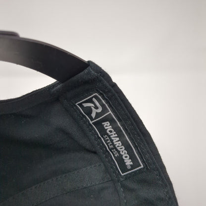Greyloch Snapback Hat Black One Size Embroidered Solid Richardson