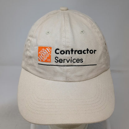 BD&A Home Depot Contractor Services Beige One Size Baseball Cap Hat Strapback