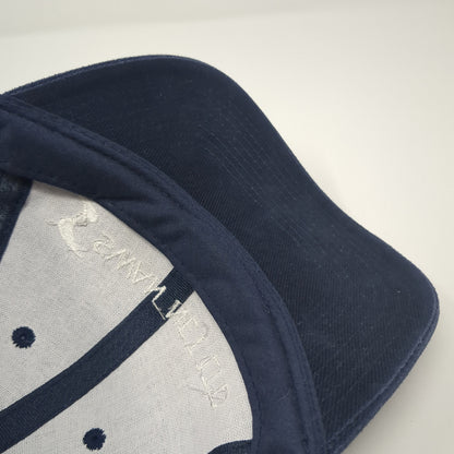 Swan Net Ltd Strapback Baseball Cap Blue One Size Adjustable Embroidered Cotton