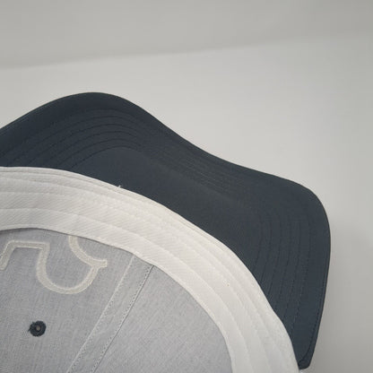 Richardson R-Active Strapback Trucker Hat Gray One Size Mesh Back Logo