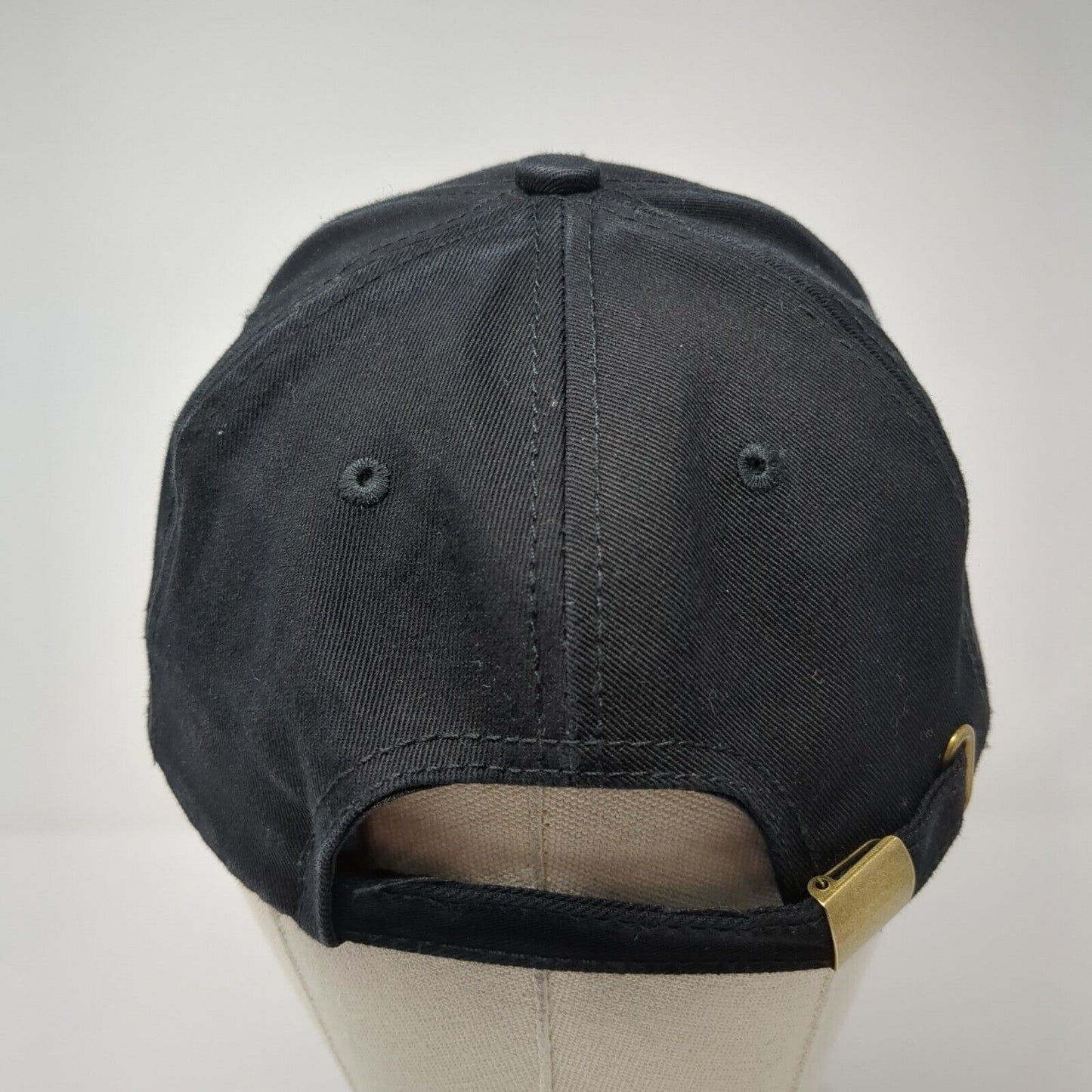 Trexis Slideback Hat Black One Size Adjustable Vented Holes 6 Panel i Fashion