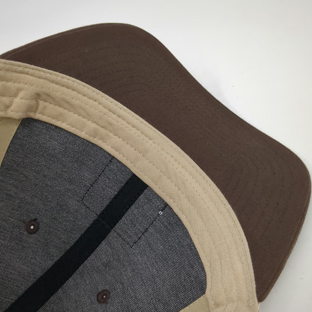 Richardson Trucker Hat Brown One Size SGW Patch Mesh Snapback Contrast Stitch