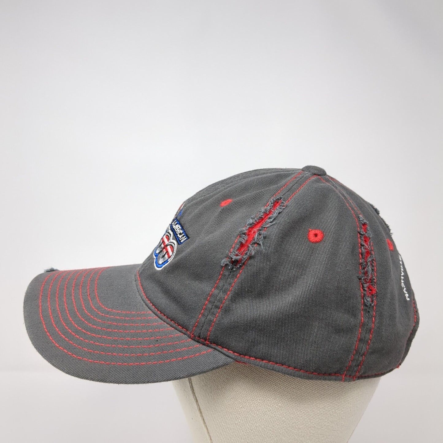 36th All American 400 Strapback Hat Gray One Size Adjustable District