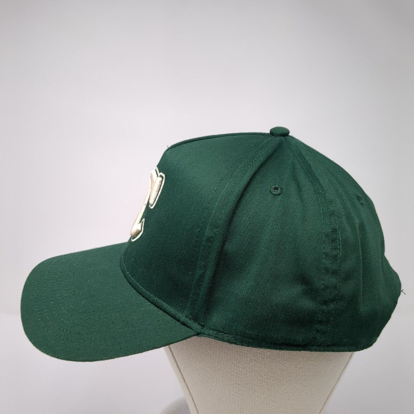 Letter C Snapback Hat Green One Size Solid Adjustable Embroidered Otto