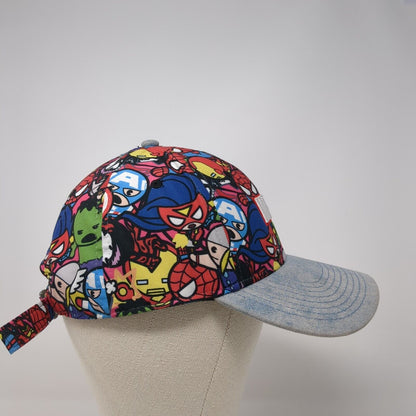 Marvel Slideback Hat Multicolor One Size Adjyustable Chibis Characters 6 Panel