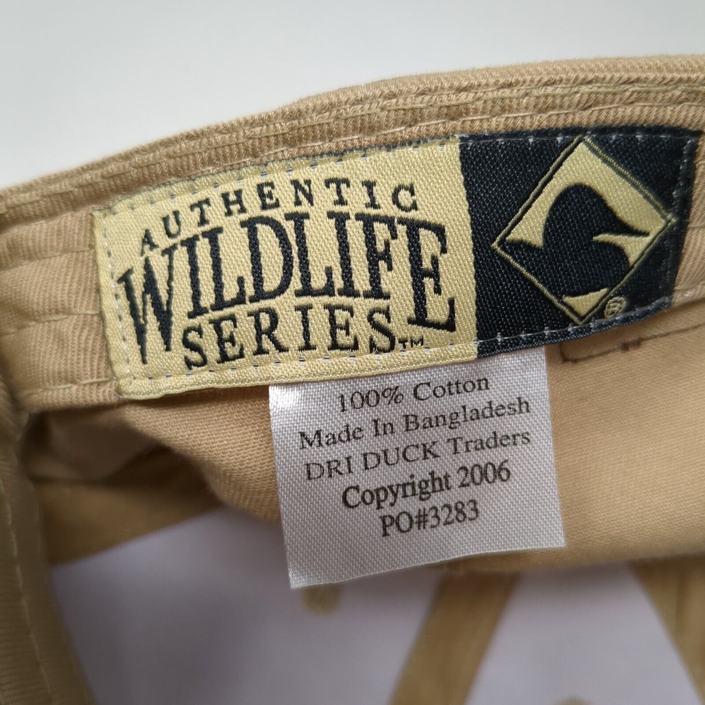 Connections Credit Union Strapback Hat Tan OSFA Embroidered Dri-Duck Wildlife