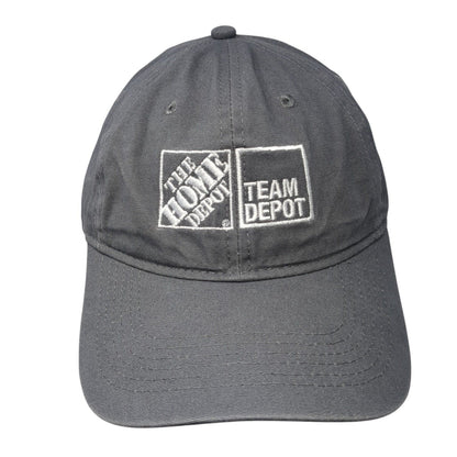 The Home Depot Team Depot Strapback Hat Gray One Size Embroidered Port & Company