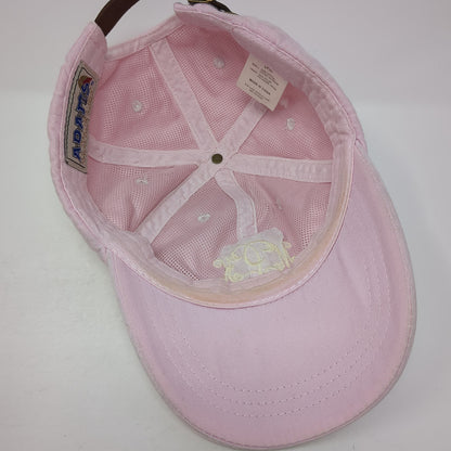 Adams Slideback Hat Pink One Size Adjustable Leather Strap Monogram