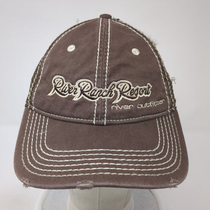 River Ranch Resort River Outfitter Trucker Hat Brown OS Adjustable Outdoor Cap